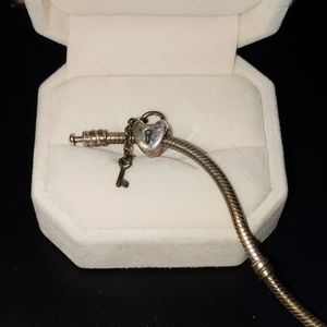 Lock and key Pandora charm